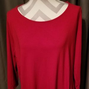 NWOT ZENANA PREMIUM T SHIRT DRESS, HIGH/LOW.
